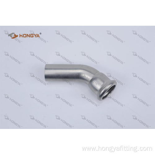 Stainless steel 45 Deg elbow M profile